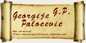 Georgije Paločević vizit kartica